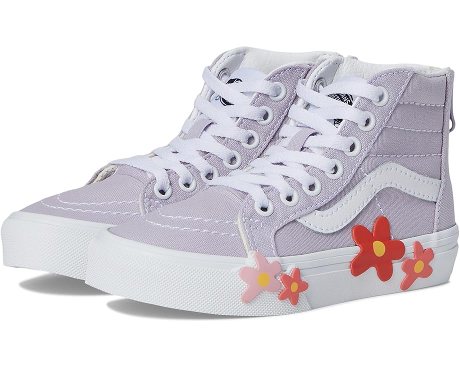 

Кроссовки Vans Kids Sk8-Hi Zip Flower, цвет Evening Haze