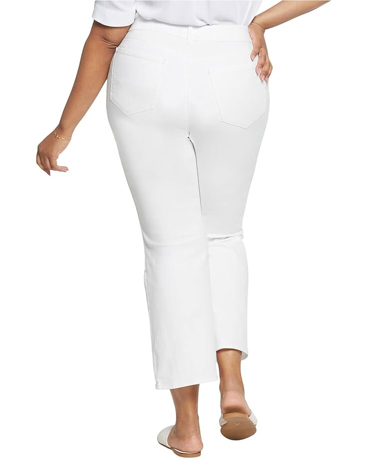 

Джинсы Nydj Plus Size Waist Match Relaxed Flare in Optic White, цвет Optic White