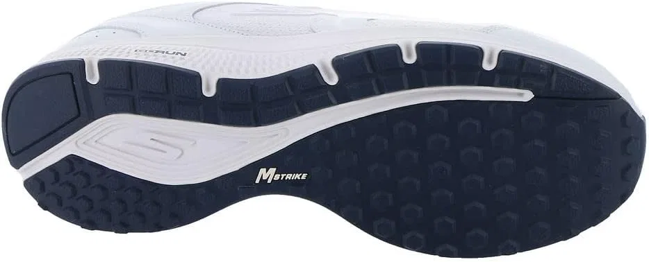 Кроссовки Bounder унисекс Skechers, White And Navy Leather Textile — фото 4