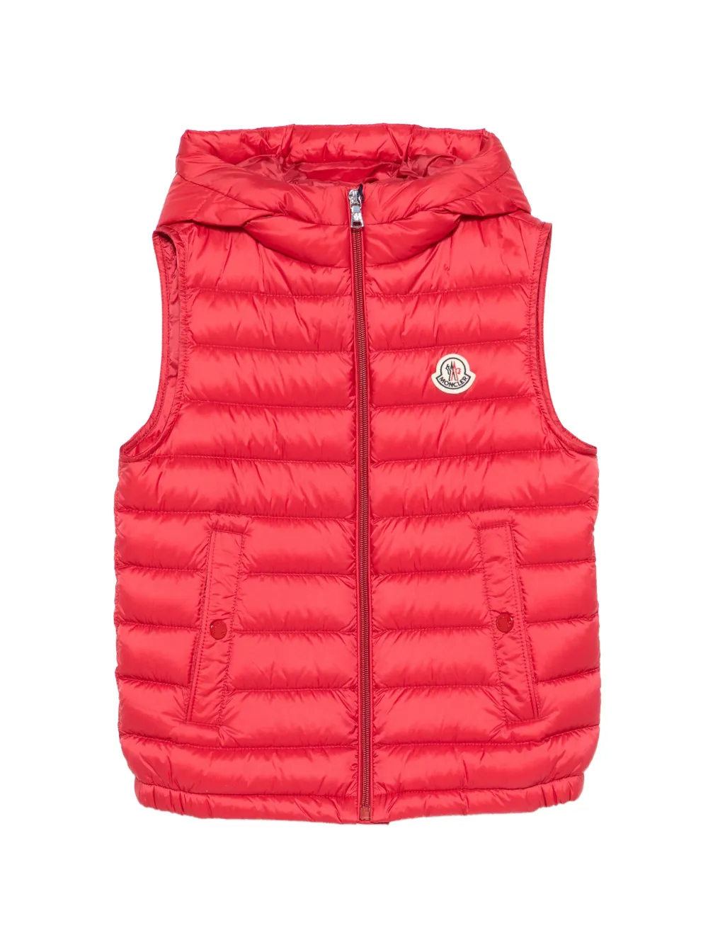 

Удлиненный жилет с капюшоном Uzay Moncler Enfant, красный
