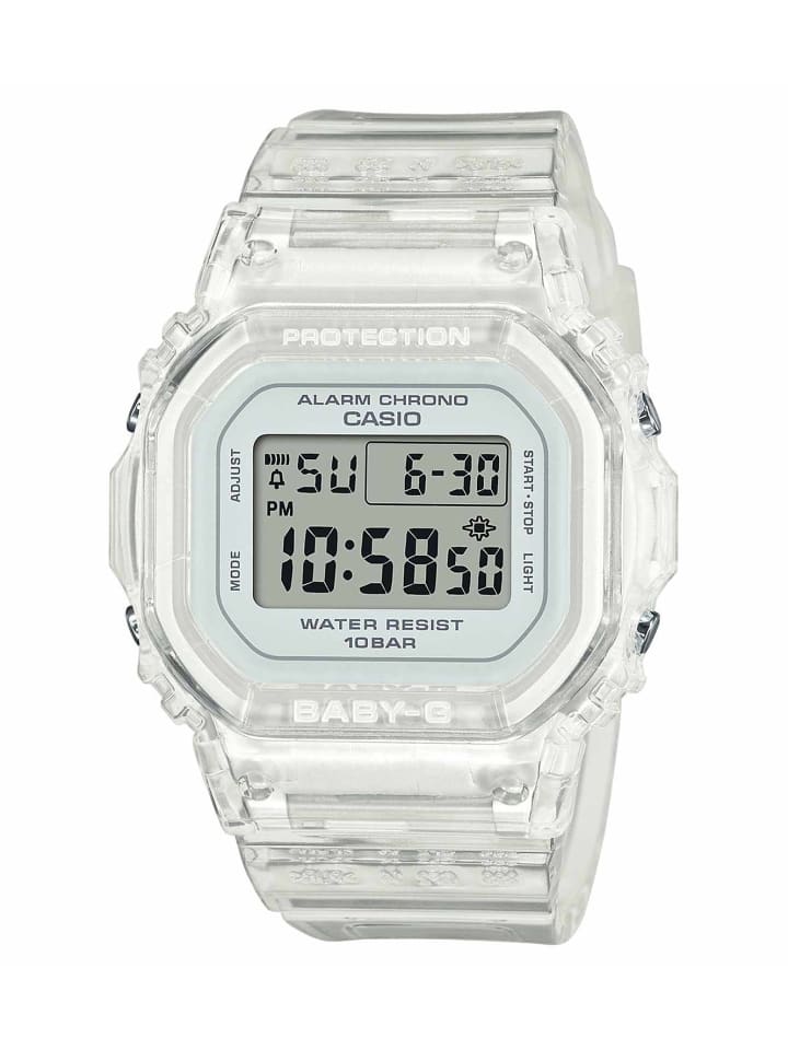 

Casio Женские и детские часы Baby-G Urban Style, прозрачные, антрацитово-белые