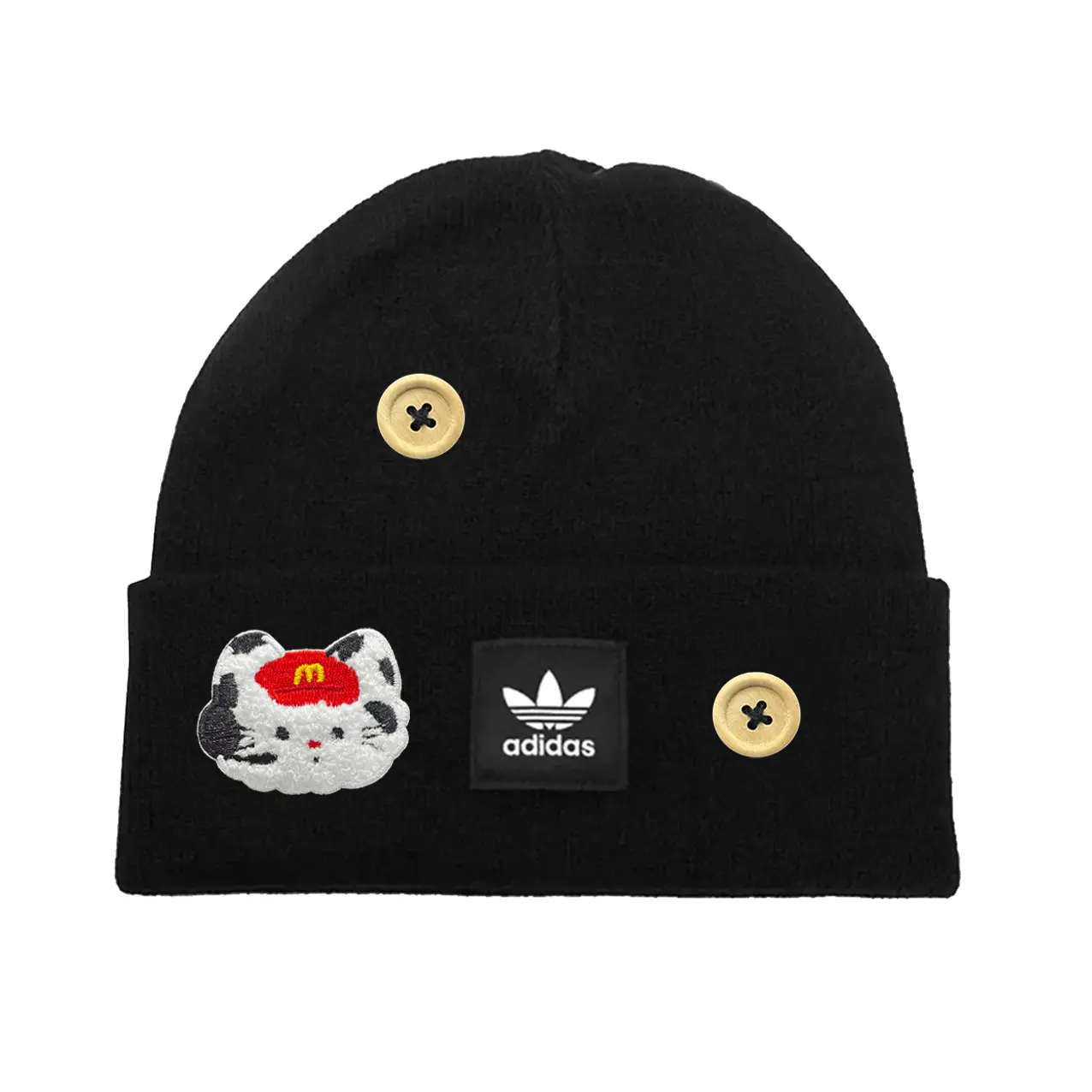 

Adidas Полиакриловая шапка унисекс черного цвета