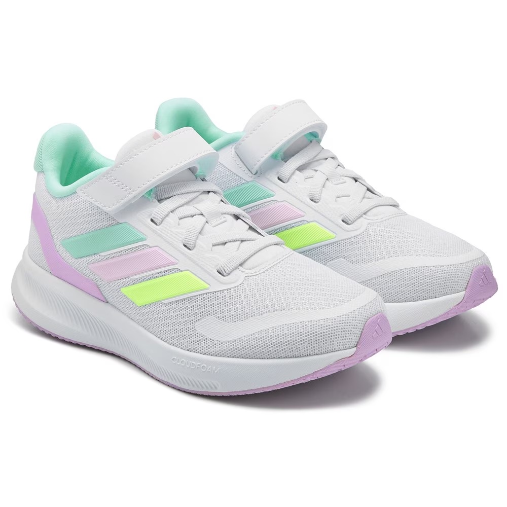 

Детские кроссовки runfalcon 5 sneaker little kid Adidas, white/mint/pink
