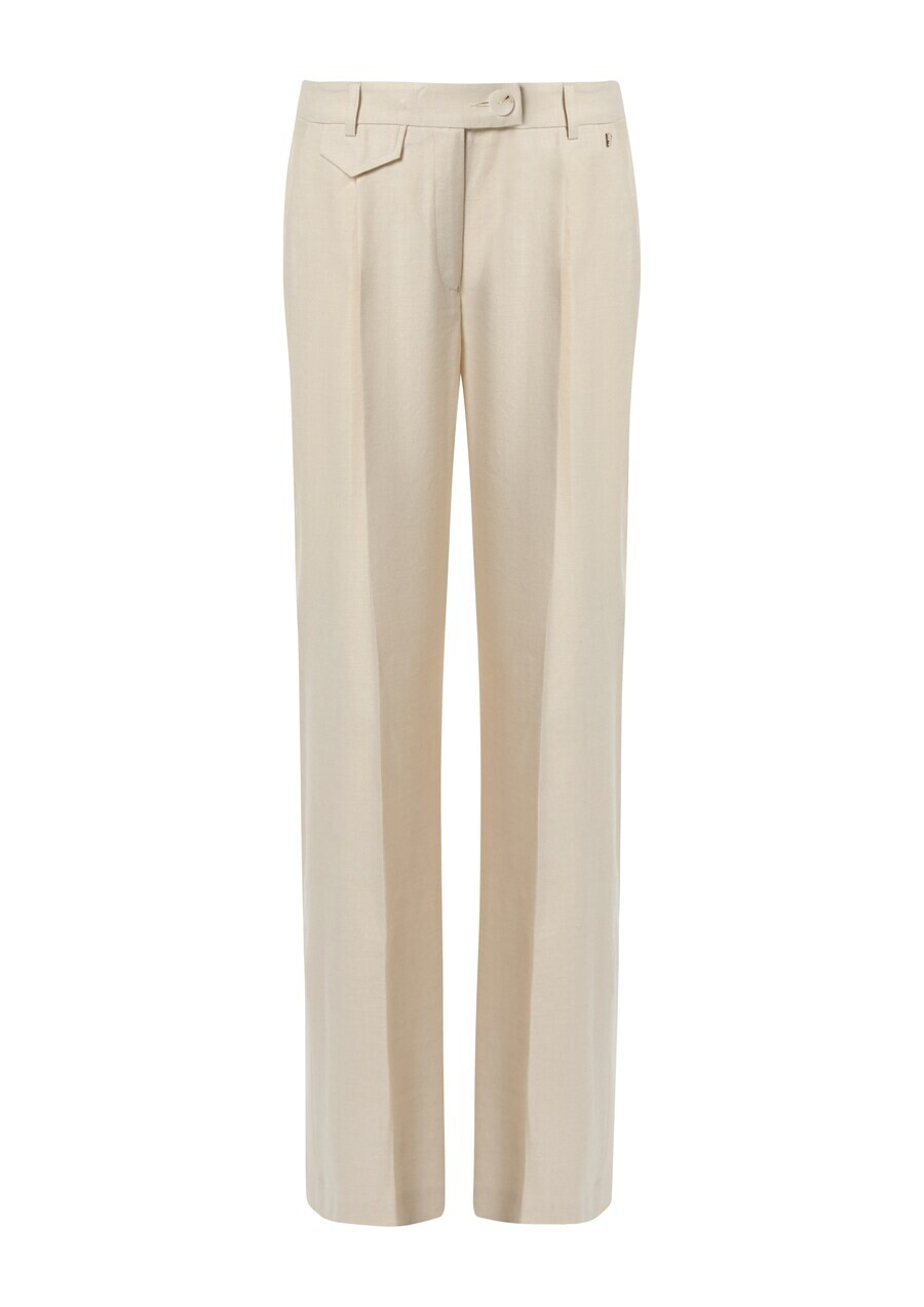 

Брюки COMMA Wide leg Pleat-Front Pants, бежевый