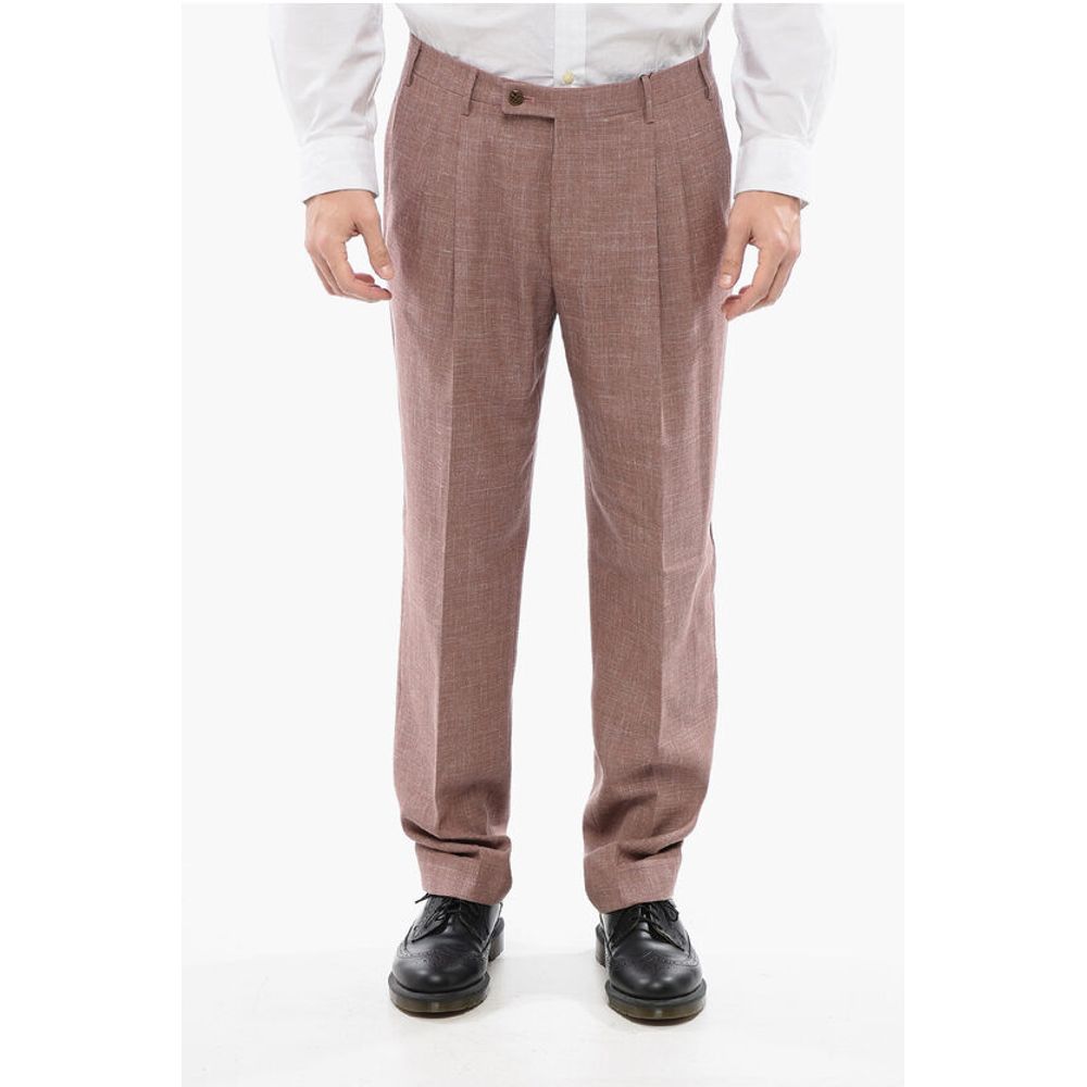 

Брюки из смеси шерсти и шелка с эффектом градиента Corneliani, Red