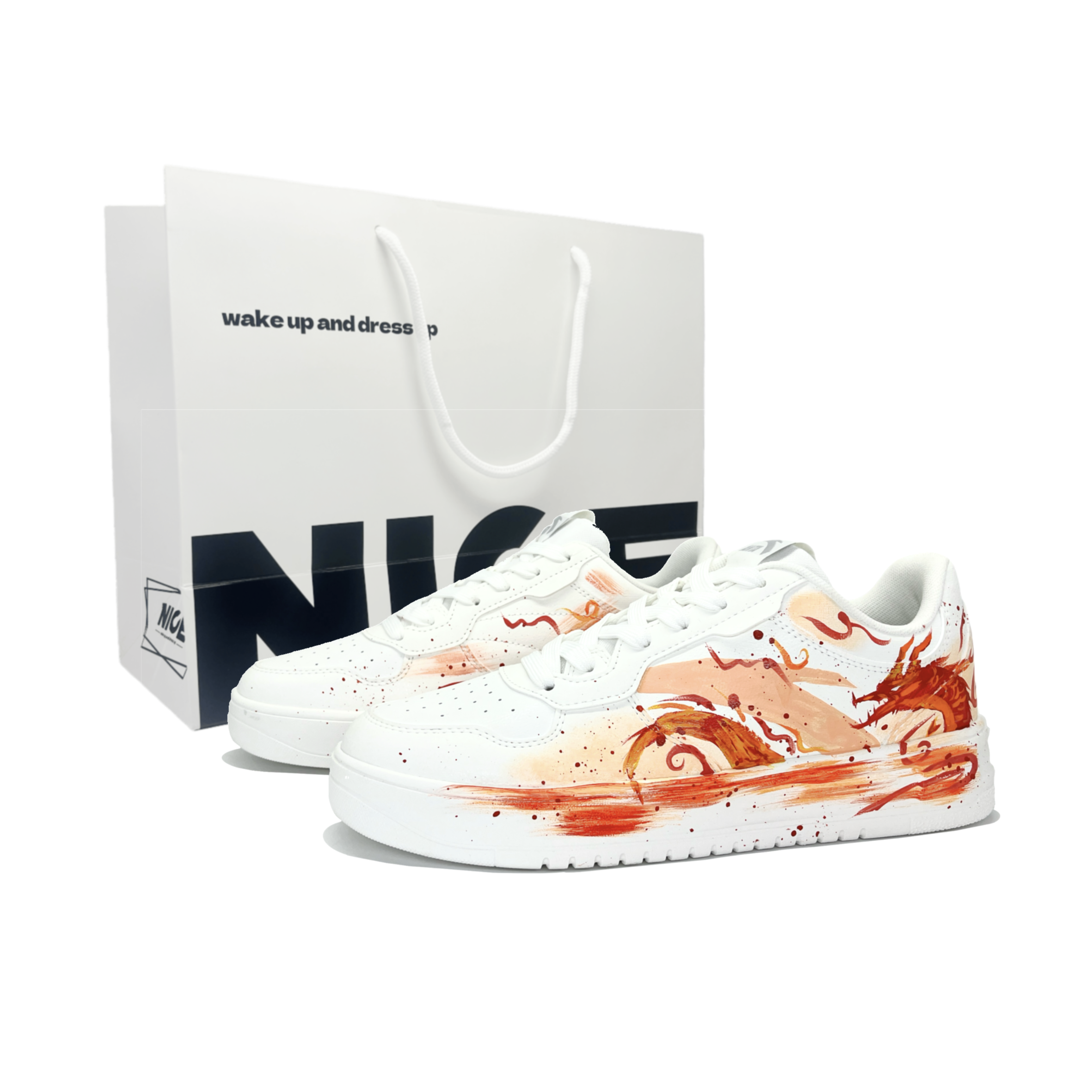 

Расслабленные амортизирующие нескользящие износостойкие низкие повседневные ботинки unisex ANTA, Flame Shadow Iridescent Box