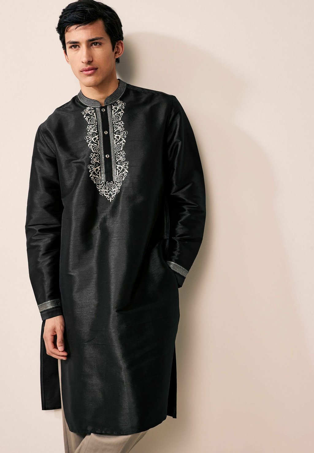 

Рубашка REGULAR FIT - LONGER LENGTH KURTA Next, черный