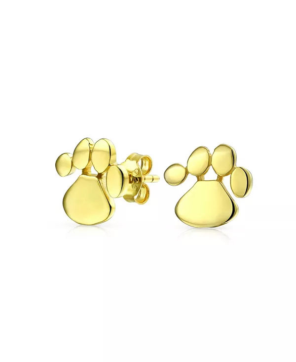 

Серьги-Гвоздики с отпечатками лап из позолоченного серебра Bling Jewelry, gold-tone