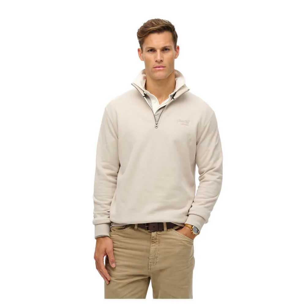

Толстовка Superdry Essential Logo Henley, бежевый