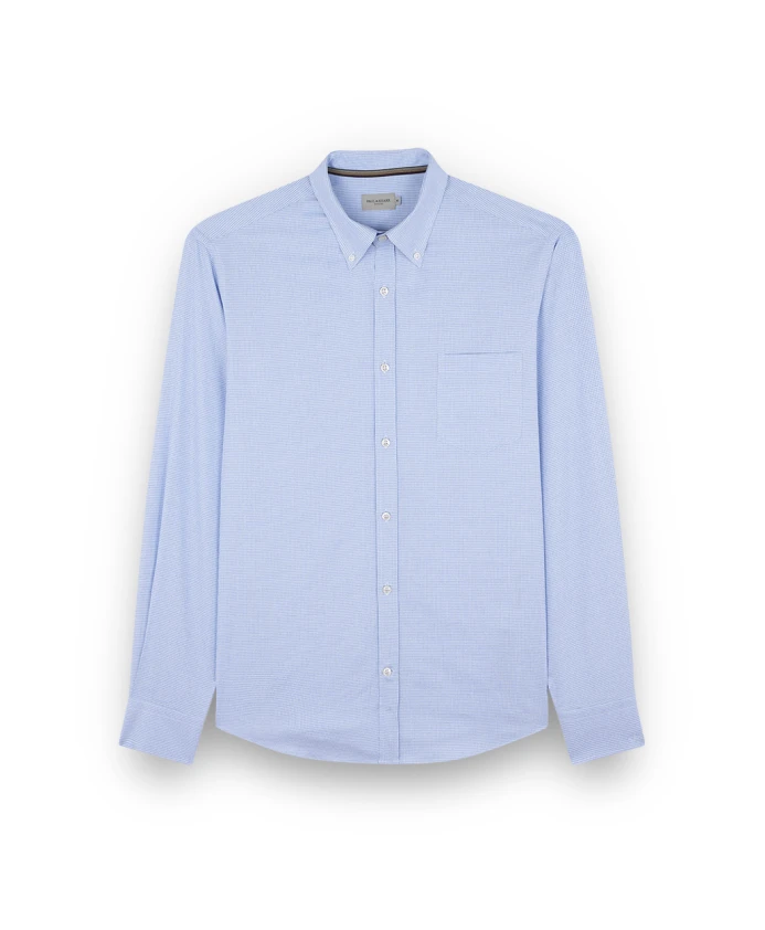 

Хлопковая рубашка с узором «гусиная лапка». Paul & Shark, синий