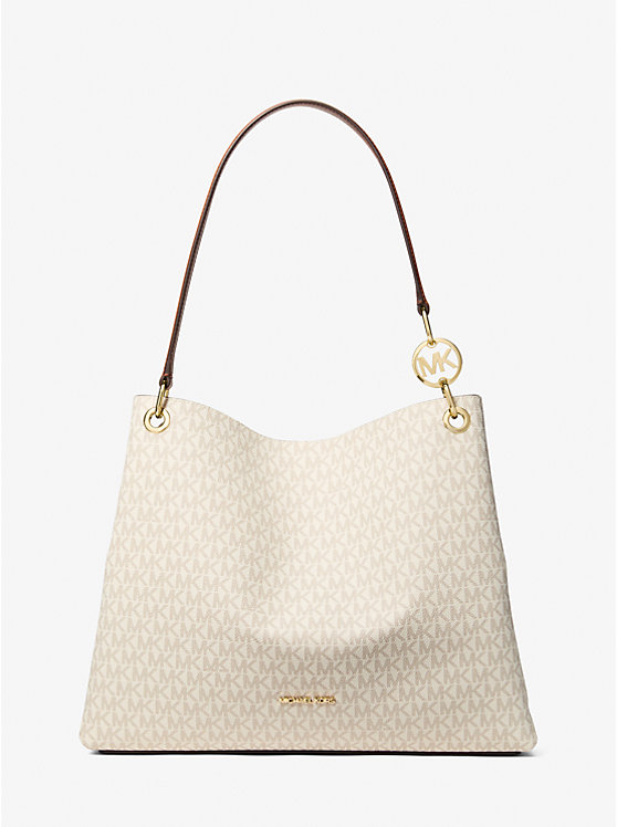 

Большая сумка через плечо с фирменным логотипом Christina Michael Kors, бежевый