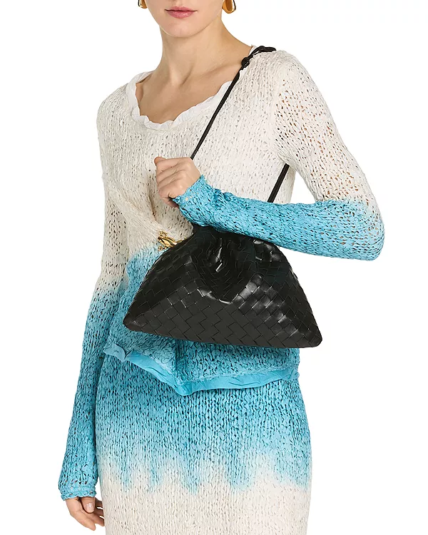 Пылезащитный мешок, кожаная сумка через плечо Intrecciato Bottega Veneta, черный — фото 2