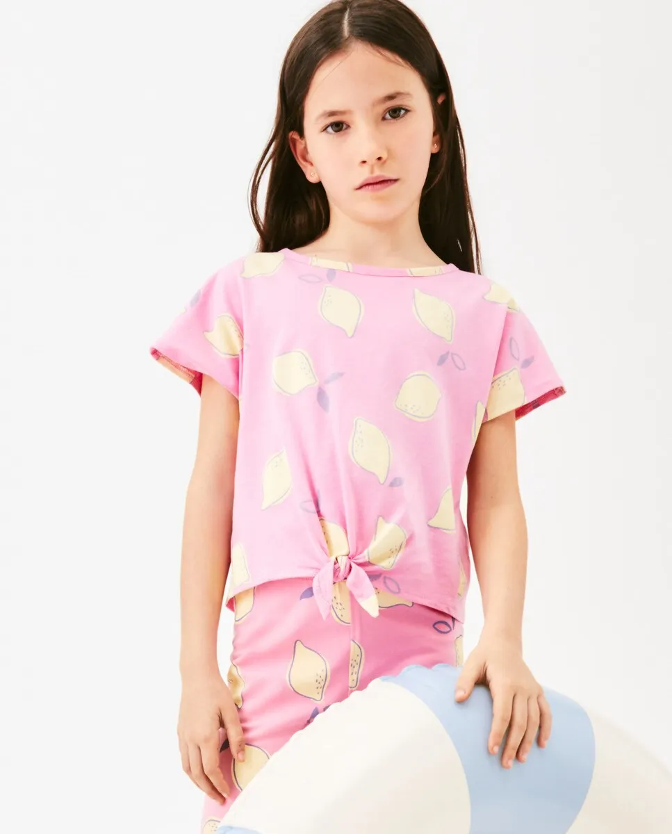 

Футболка для девочки без рукавов с узлом Kids El Corte Inglés, цвет Rosa