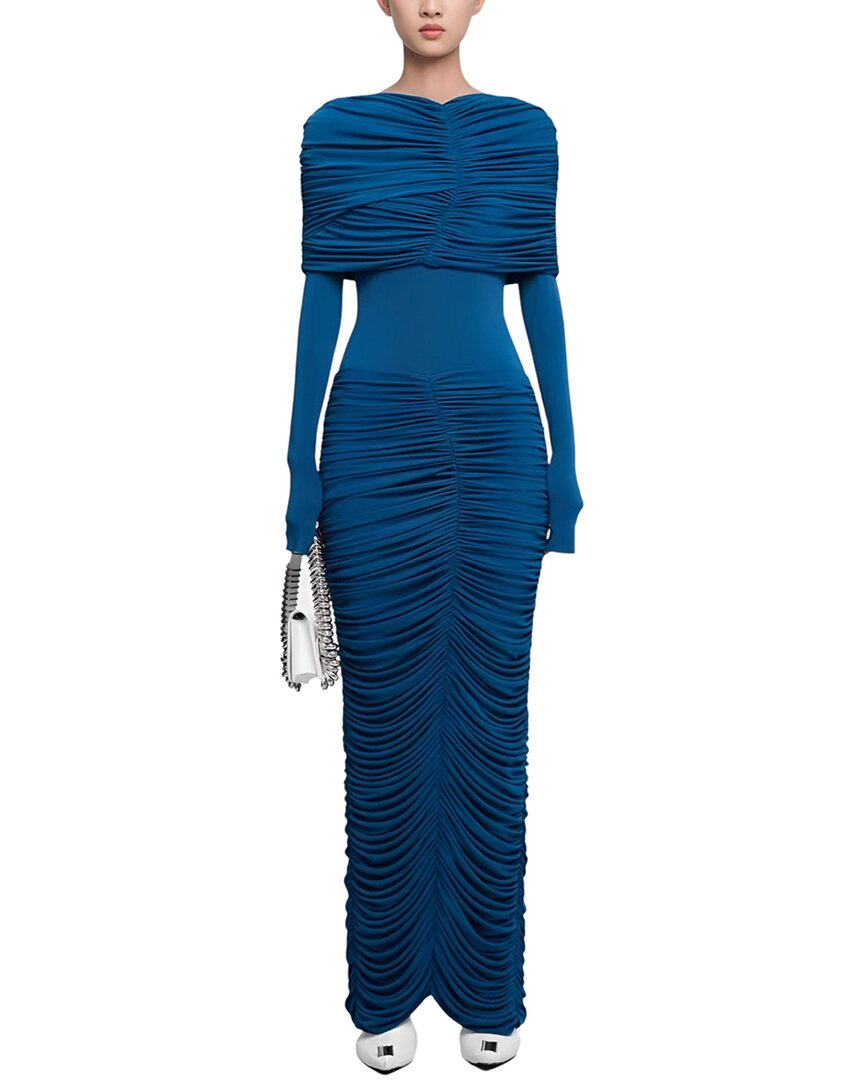 

Платье макси Amanda Royal, темно-синий