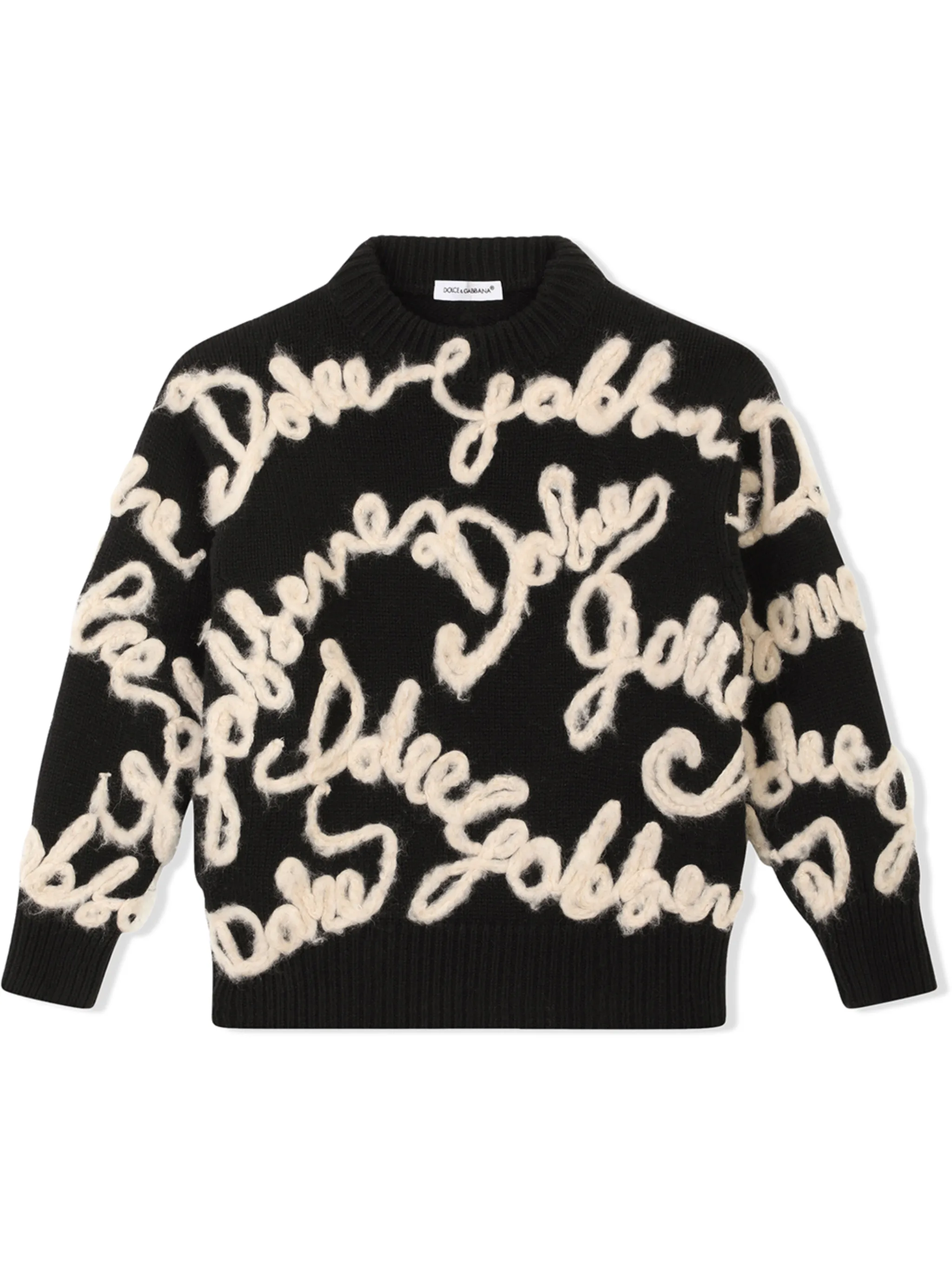 

Джемпер с вышитым логотипом Dolce & Gabbana Kids, черный