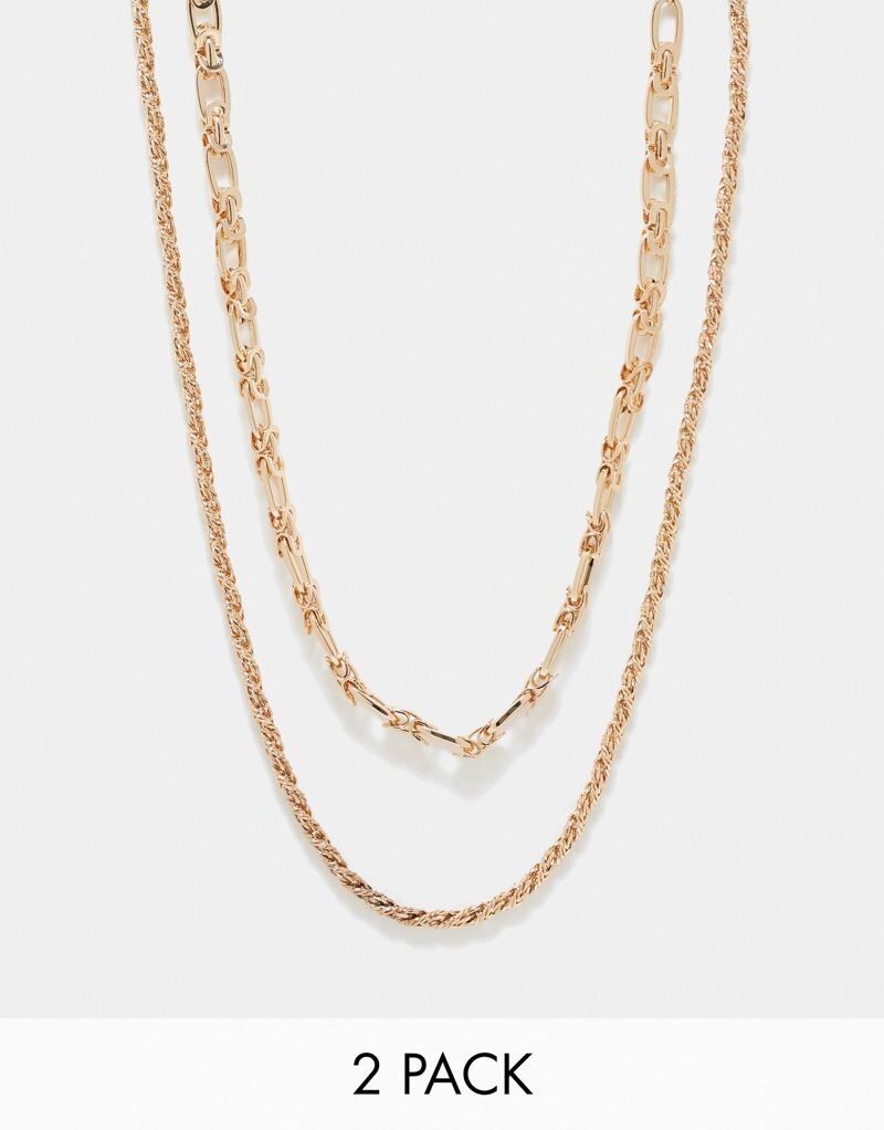 

ASOS DESIGN – Комплект из 2 золотых колье