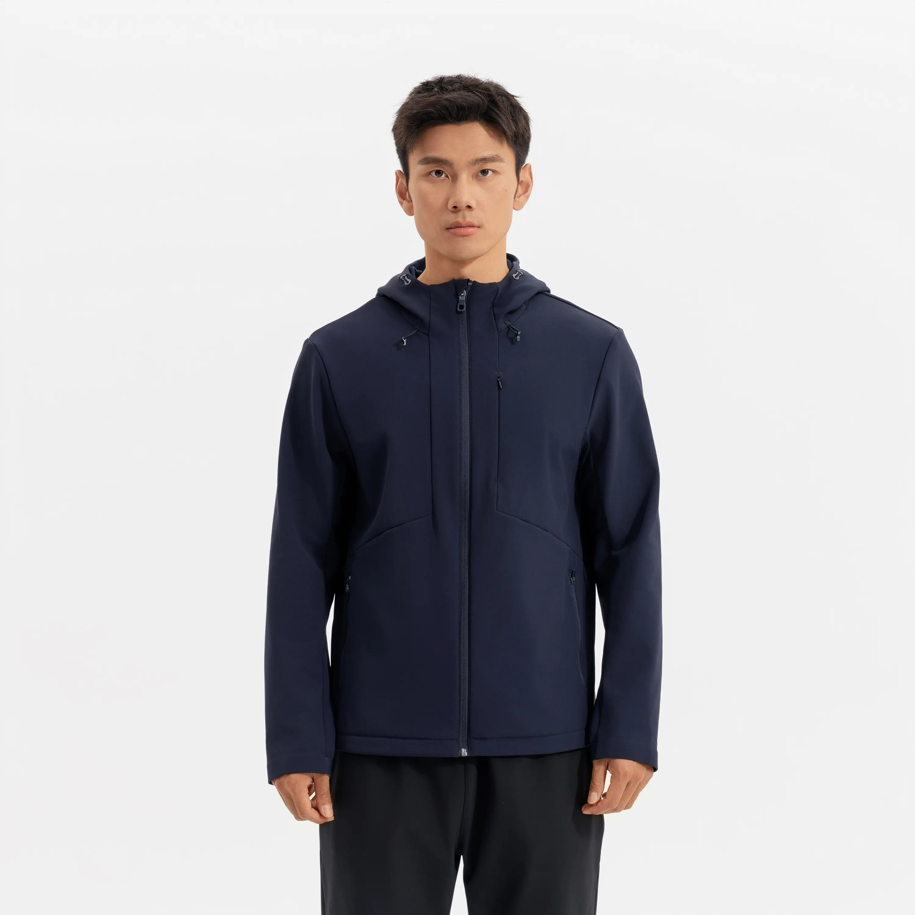 

Мужская флисовая тренировочная куртка Domyos - асфальтово-синий