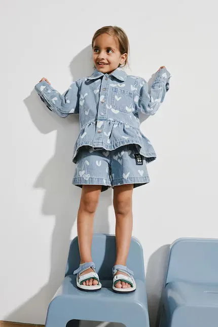 Куртка джинсовая принтованная Kenza Overshirt Liewood, синий