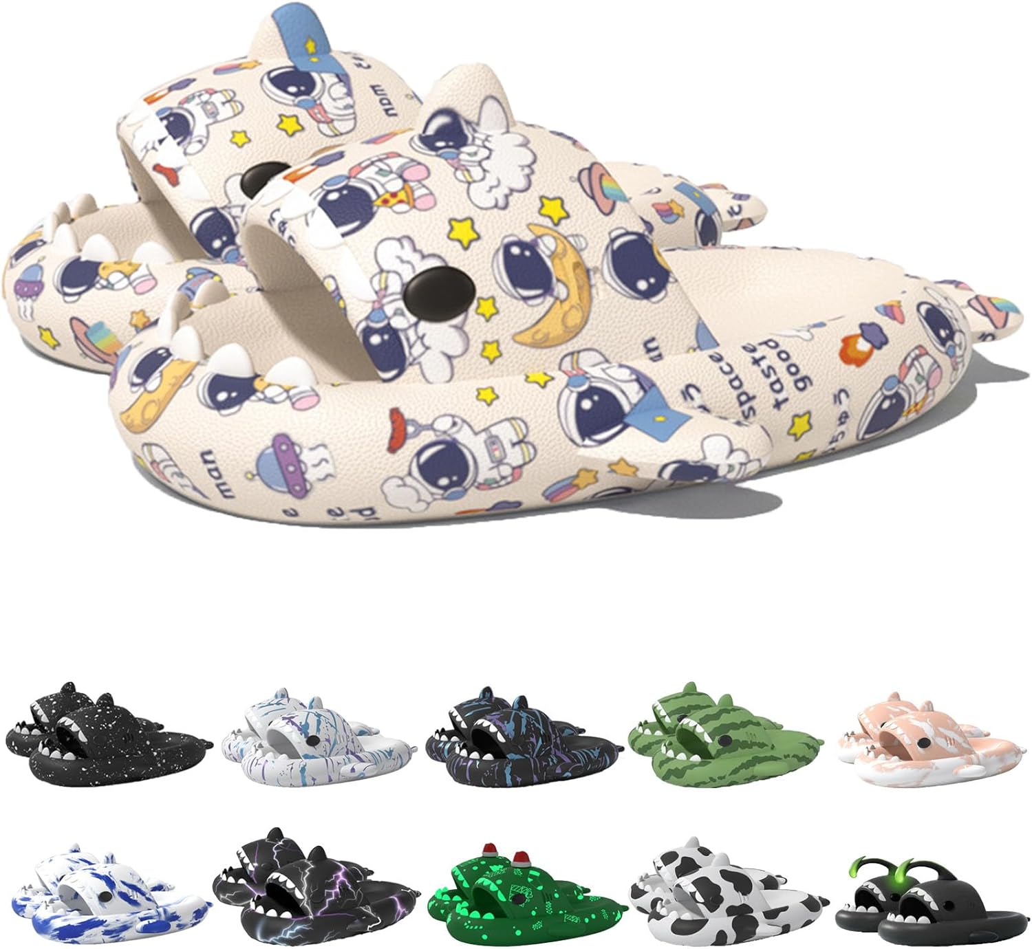 

Оригинальные шлепанцы Sharklas Polares, оригинальные Sharklas, шлепанцы Sharky, шлепанцы с изображением акулы, сандалии Shark Slides для женщин и мужчин Jfxgjuv, бежевый