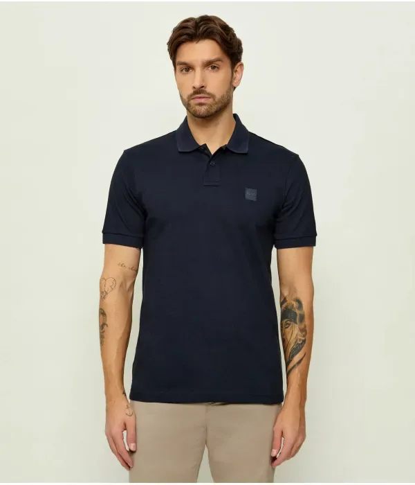 Поло Пассажир slim fit Boss Orange, темно-синий
