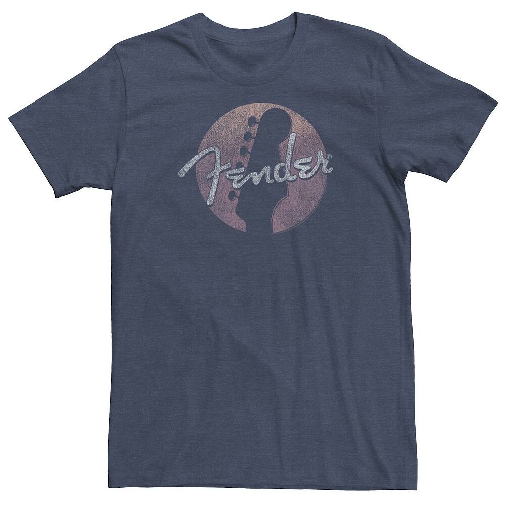 

Футболка Big & Tall Fender с силуэтом гитары и логотипом Licensed Character, цвет Navy Heather