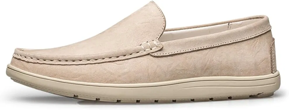 Лоферы кожаные, Beige White Abborora — фото 2