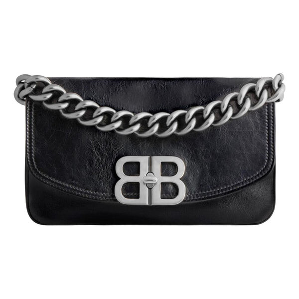

Сумка bb soft small flap bag 'black' Balenciaga, черный