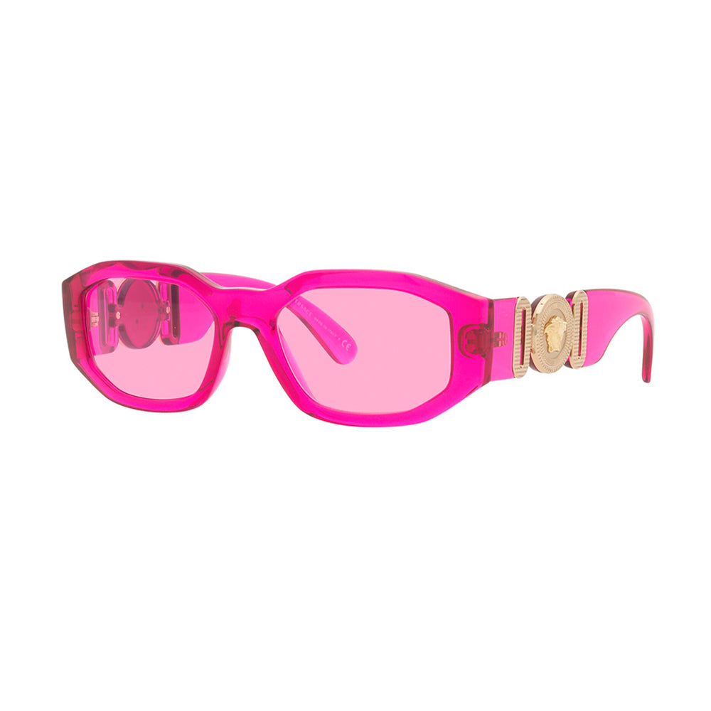 

Versace VE 4361 5334/5 Модные солнцезащитные очки унисекс, прозрачная/фуксия