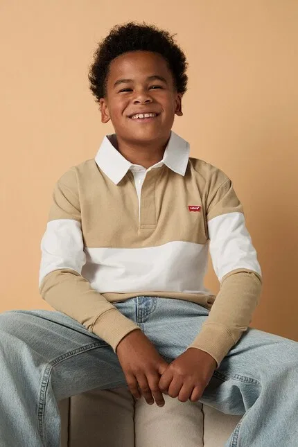 Лонгслив с принтом Timeless Rugby Polo Levi's, бежевый