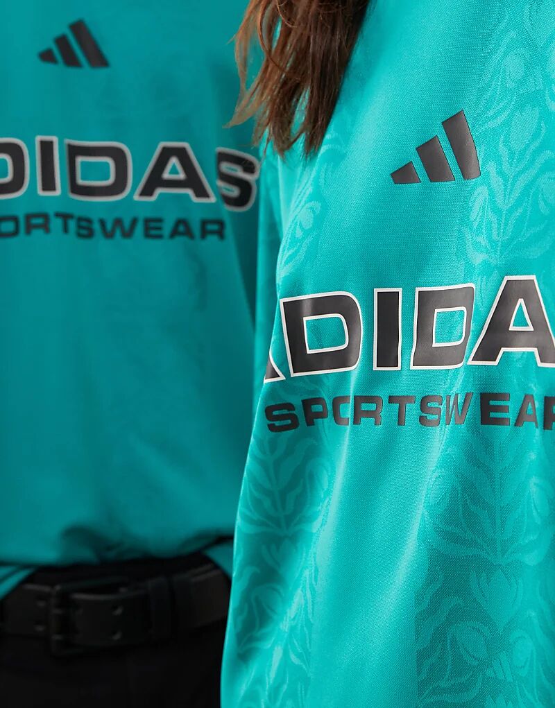 Футболка adidas Sportswear Common Goal бирюзового цвета Adidas Originals — фото 3