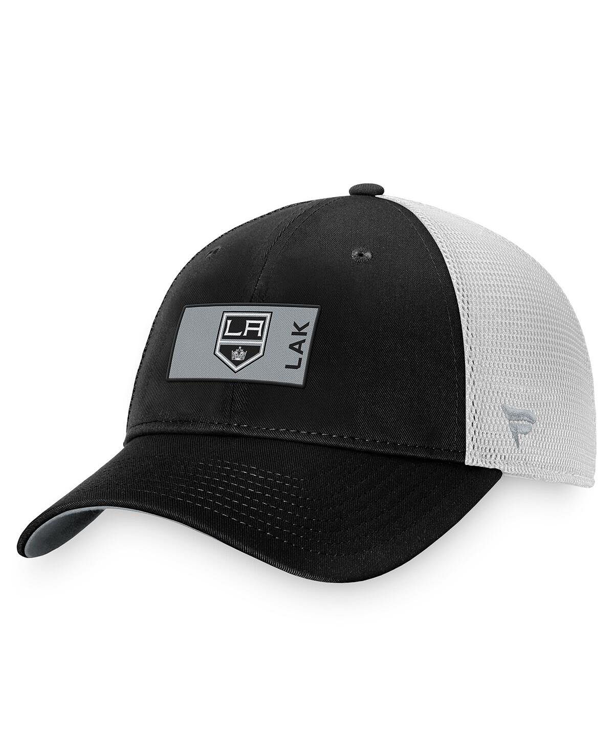 

Мужская фирменная черно-белая кепка Los Angeles Kings Authentic Pro Rink Trucker Snapback Fanatics