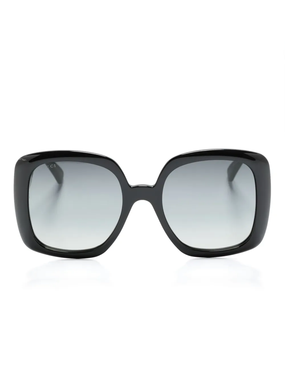 

Солнцезащитные очки в квадратной оправе с отделкой Web Gucci Eyewear, черный
