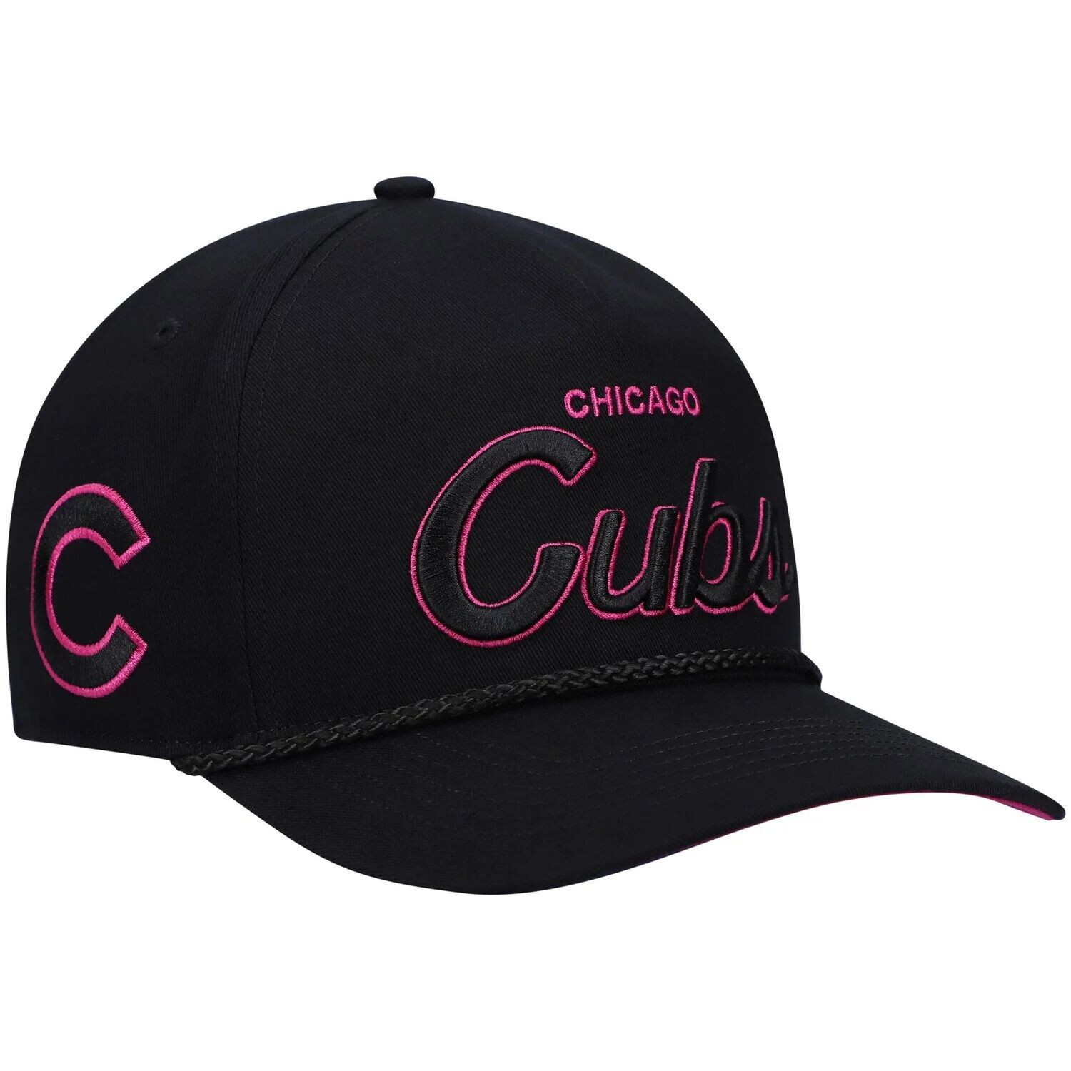 

Мужская черная кепка Chicago Cubs '47 Hitch Orchid Undervisor Snapback