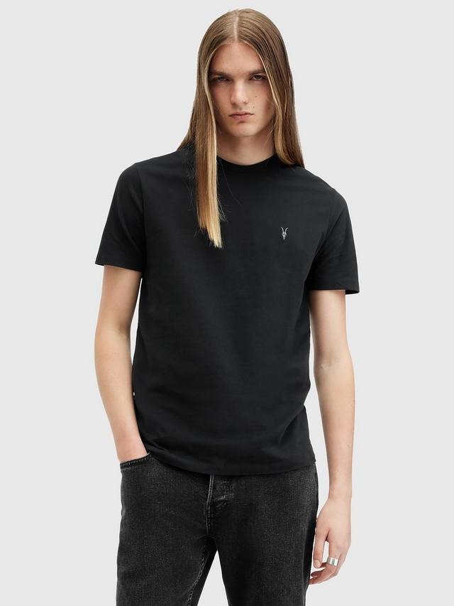 

Хлопковая футболка с логотипом brace AllSaints, черный