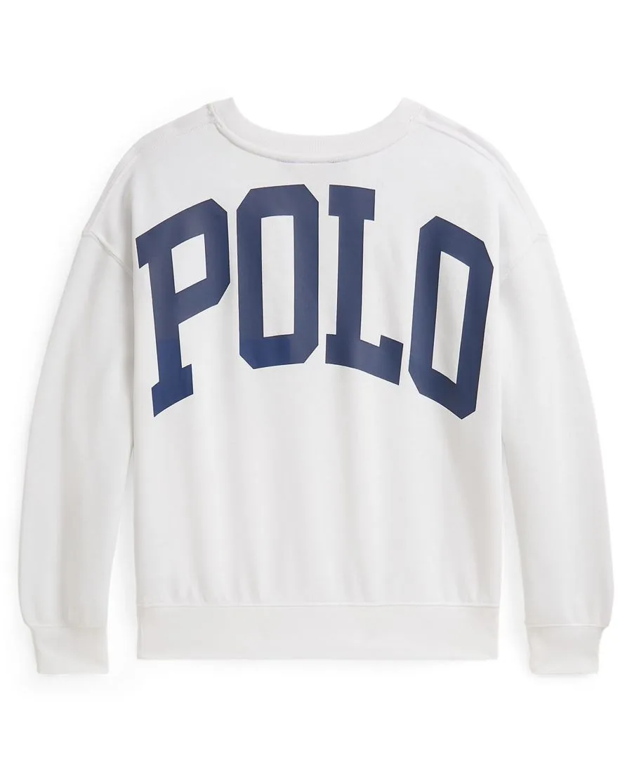 Детская толстовка с круглым вырезом и логотипом (7-16 лет) Polo Ralph Lauren, белый — фото 2