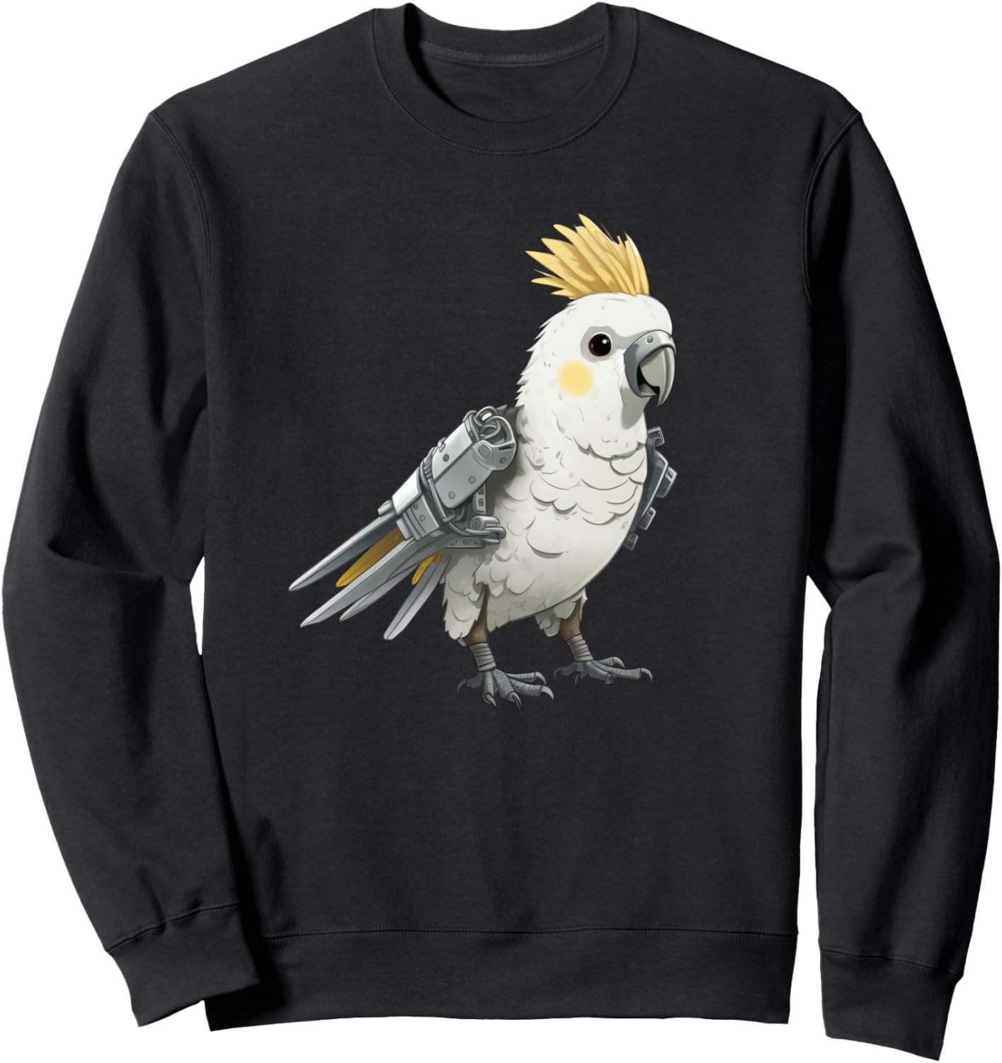 

Забавная толстовка с графическим изображением робота-птицы для мужчин, женщин и детей Papagei Tierhalter Witzige Lustige Spruche, черный