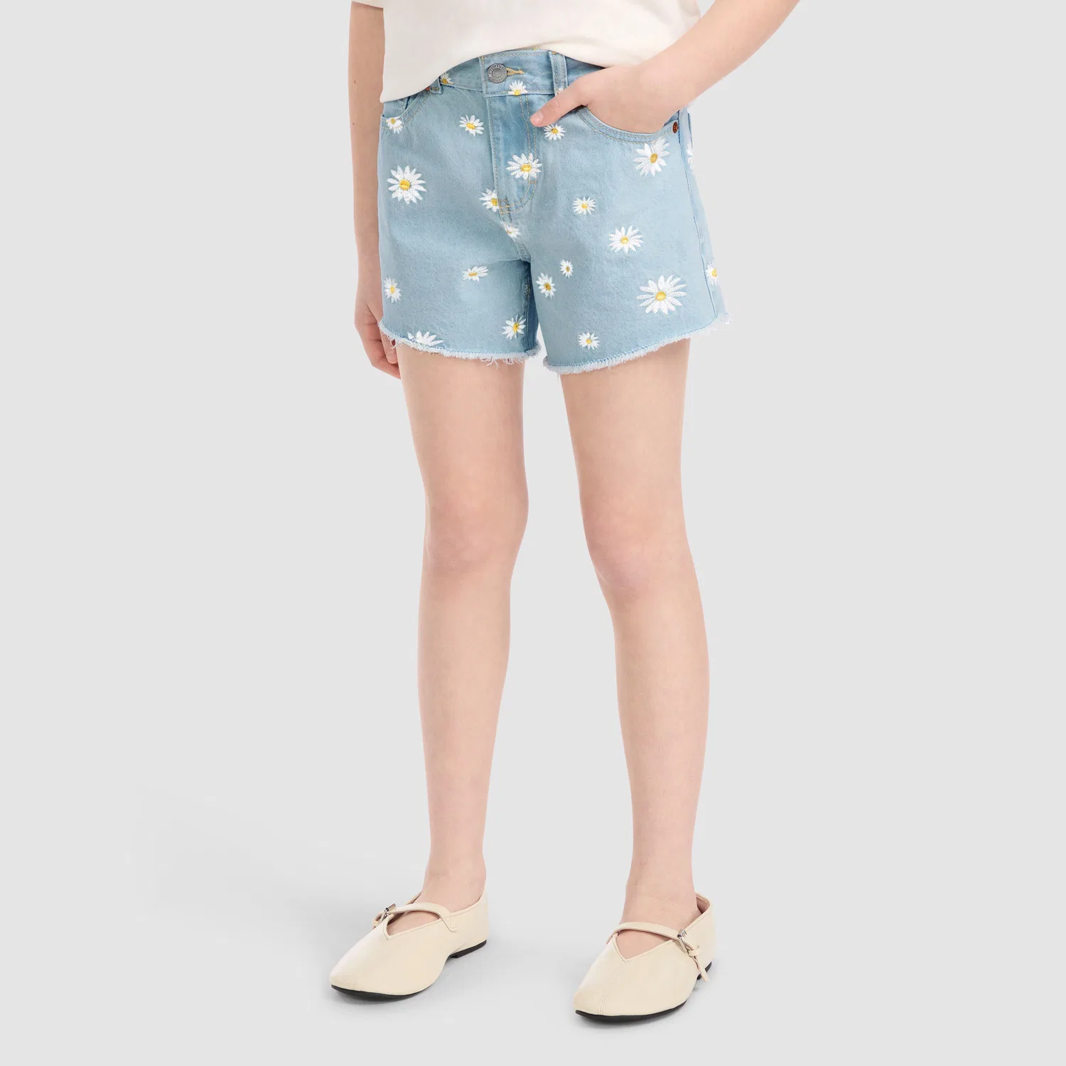 Джинсовые шорты Dasiy А-силуэта для девочек 7-16 лет Levi's, Medium Wash