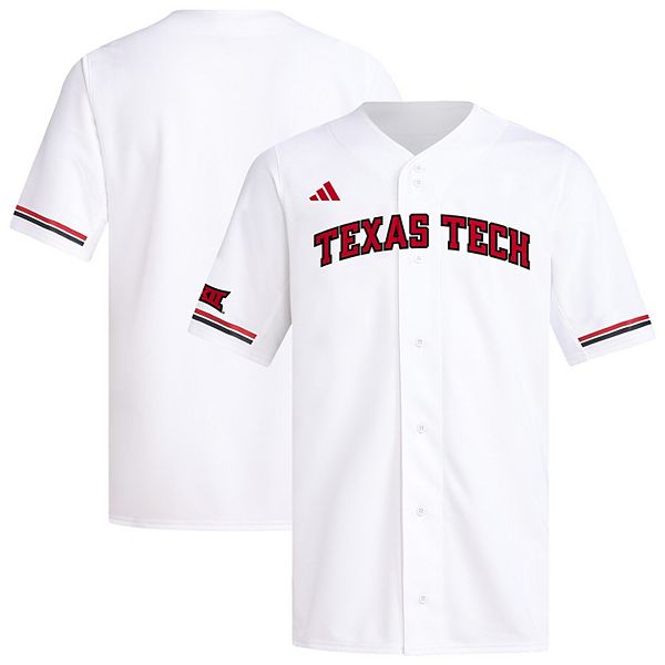 Мужская белая бейсбольная футболка texas tech red raiders Adidas — фото 2