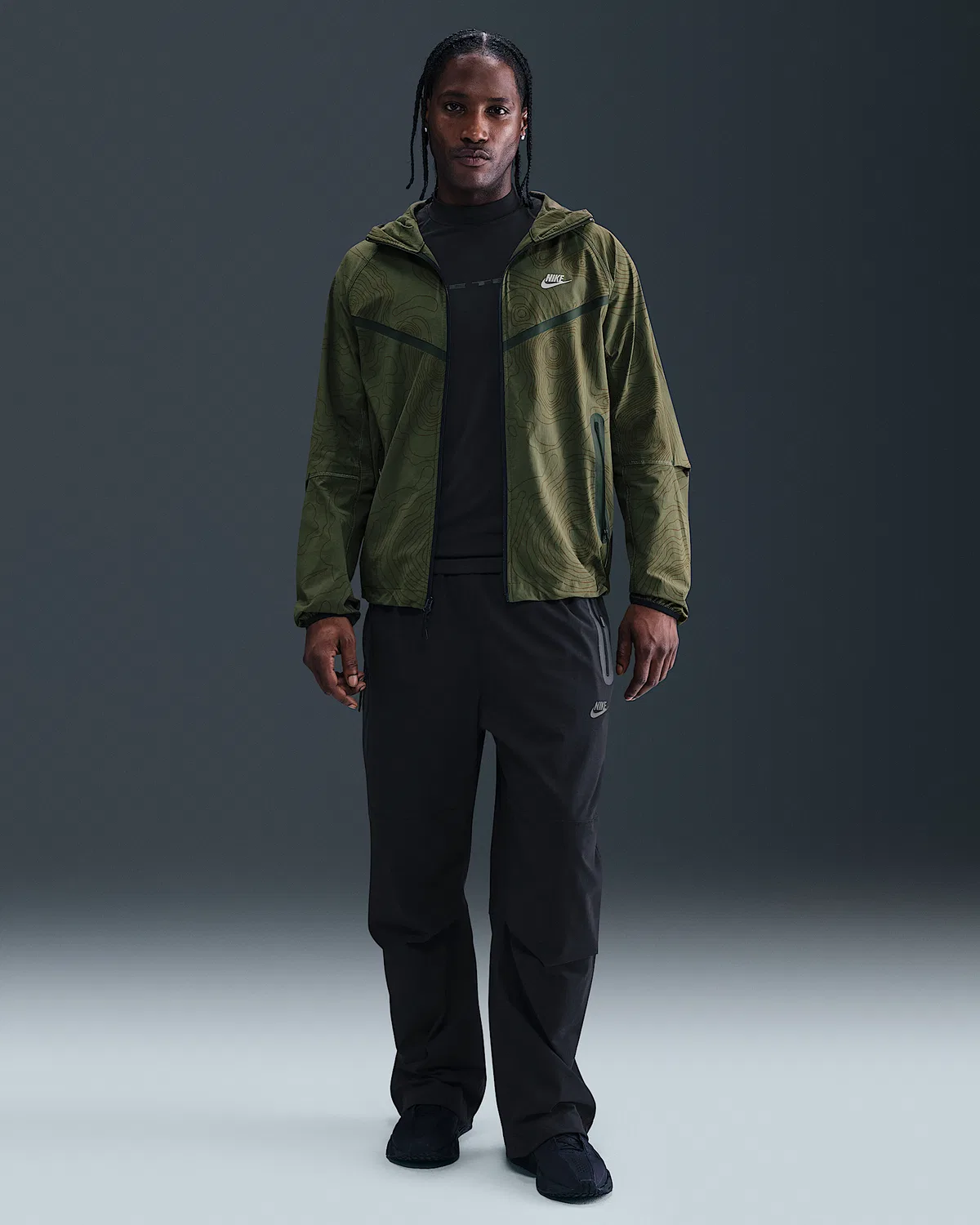 Мужская куртка Windrunner на молнии Nike Tech, Cargo Khaki — фото 4