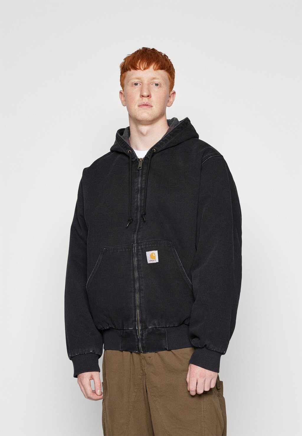 

Джинсовая куртка Active Jacket Carhartt WIP, черная, стираная под камень