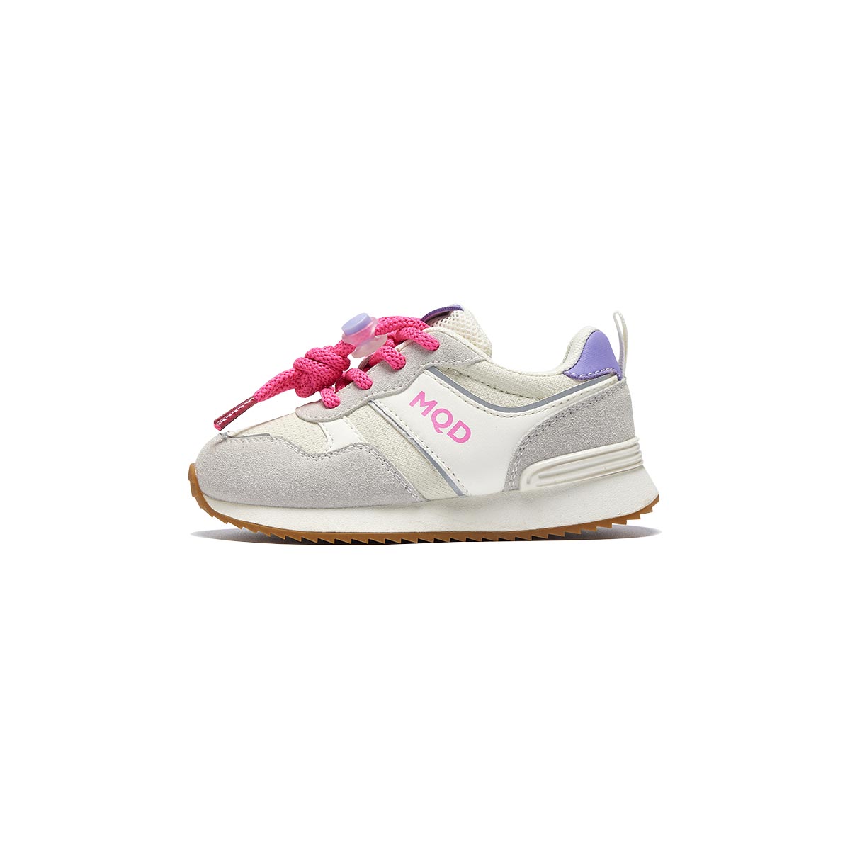 

Кроссовки для бега для детей с низким верхом, устойчивые к истиранию, с защитой от ударов и легким амортизирующим эффектом MQD, бежевый/фиолетовый