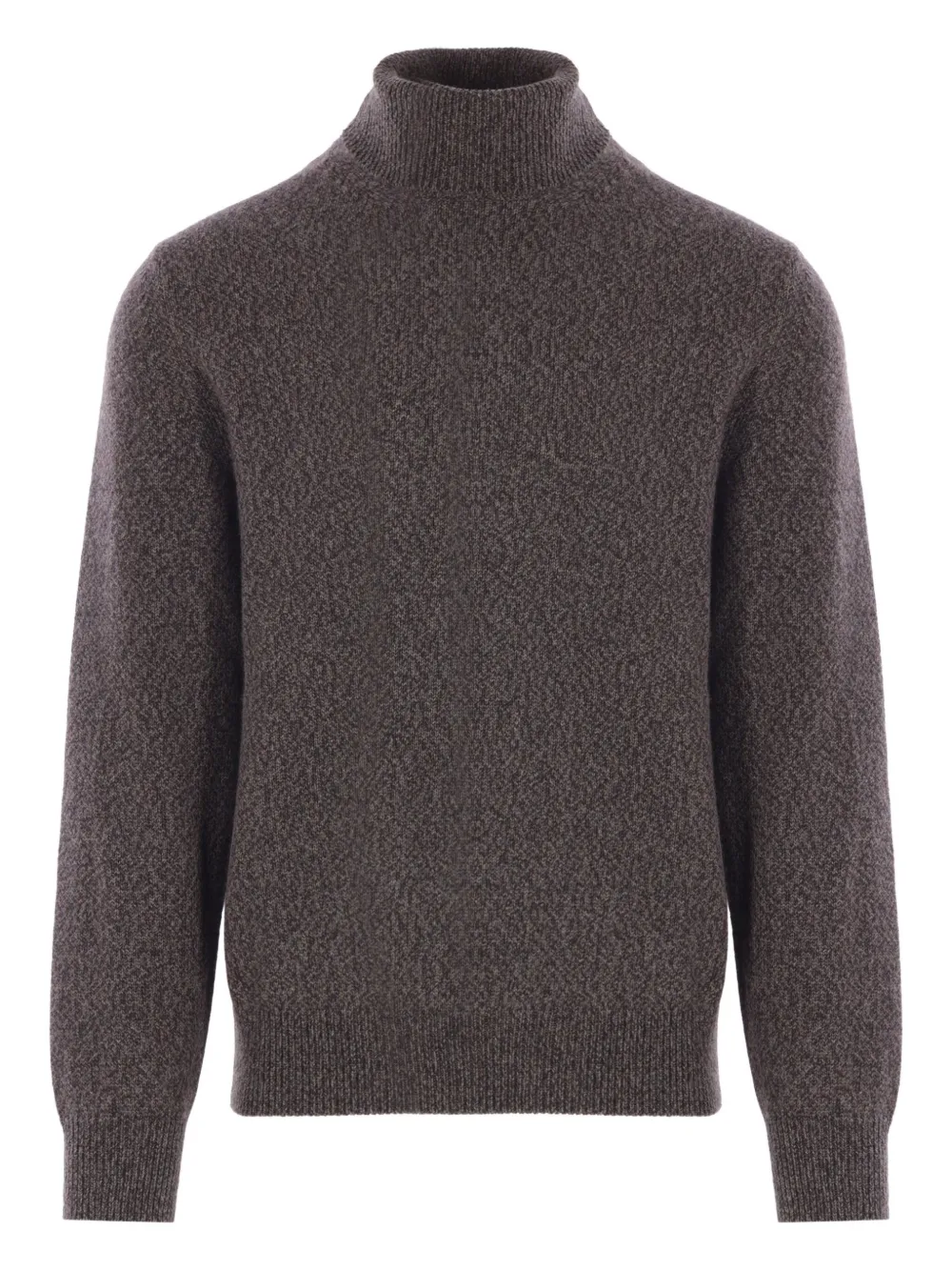 

Кашемировый свитер в рубчик с высоким воротником Agnona, коричневый