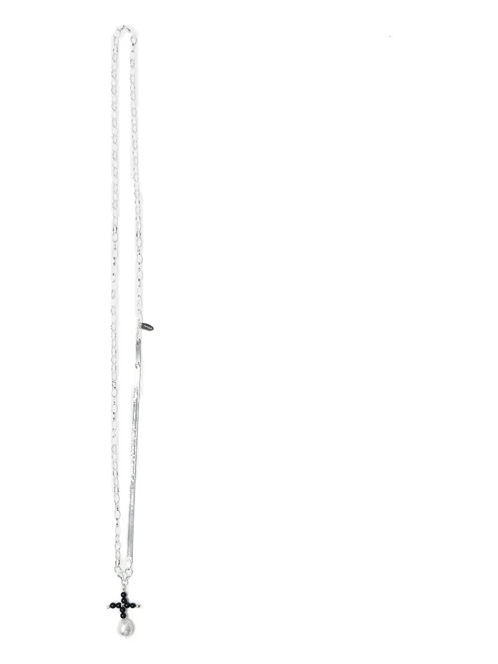 

Колье с кулоном-крестом из бисера Santangelo, серебристый