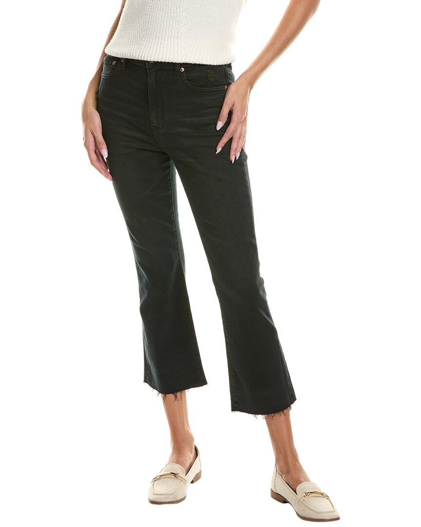 

DAZE DENIM Shy Girl Укороченные расклешенные джинсы с высокой талией, черный