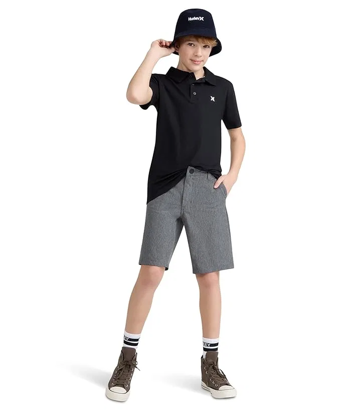 Шорты с эластичной поясной резинкой Elastic-Back Walkshorts Hurley Kids, Black — фото 2