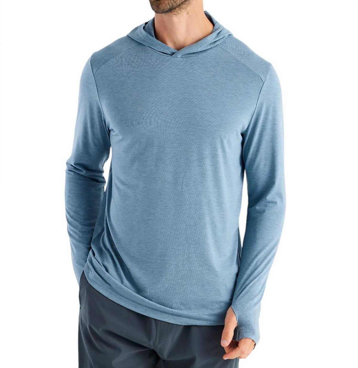 

Толстовка Bamboo Shade в цвете Heather Slate Blue FREE FLY