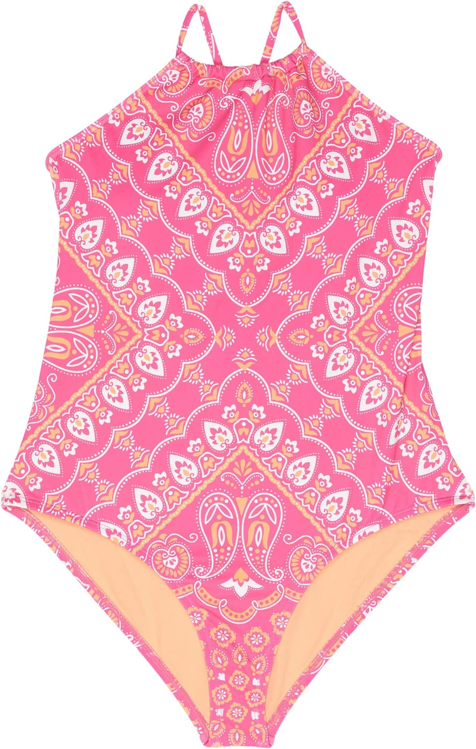

Купальник Hobie Kids With The Bandana High Neck One-Piece, цвет Strawberry