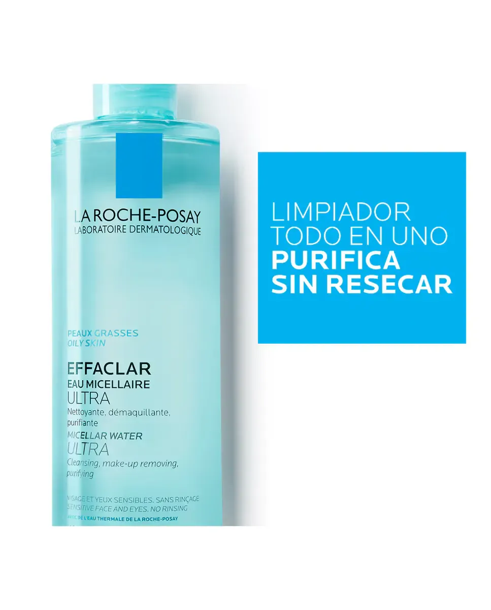 Мицеллярная вода La Roche-Posay — ULTRA Effaclar Очищающий очищающий для лица, 400 мл — фото 2