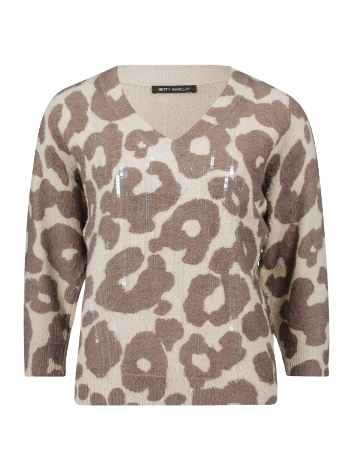 

Вязаный свитер с рукавами летучая мышь в цвете тауп/тауп Betty Barclay