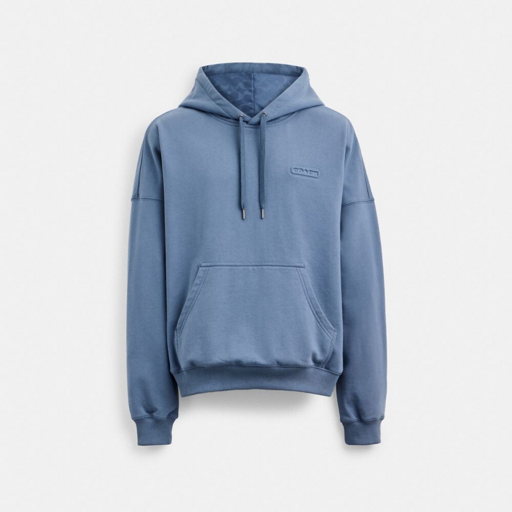 

Худи COACH Hoodie With Signature Hood, синий